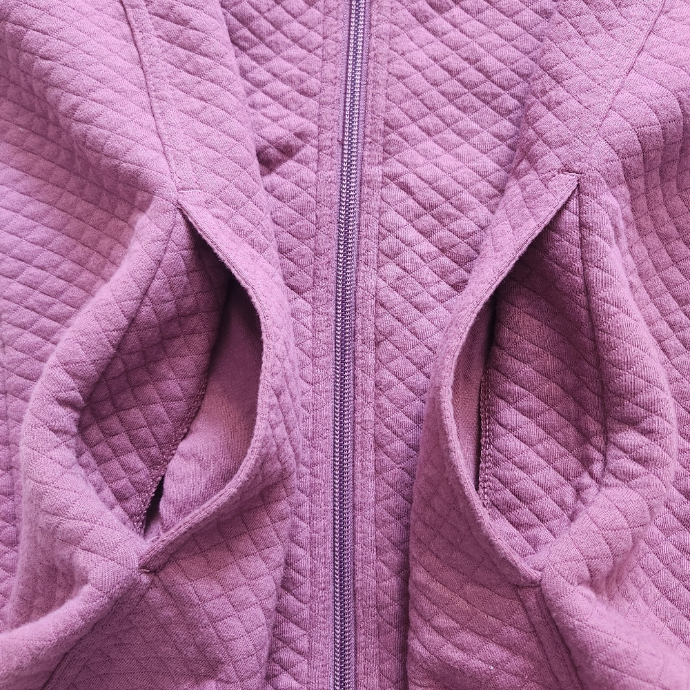 L.L. BEAN Women's Soft Cozy Light‎ Quilted Hooded Tunic Jacket Mauve Medium - Picture 7 of 16